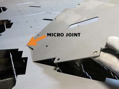 micro joints for laser cutting